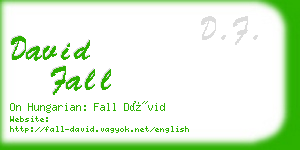 david fall business card